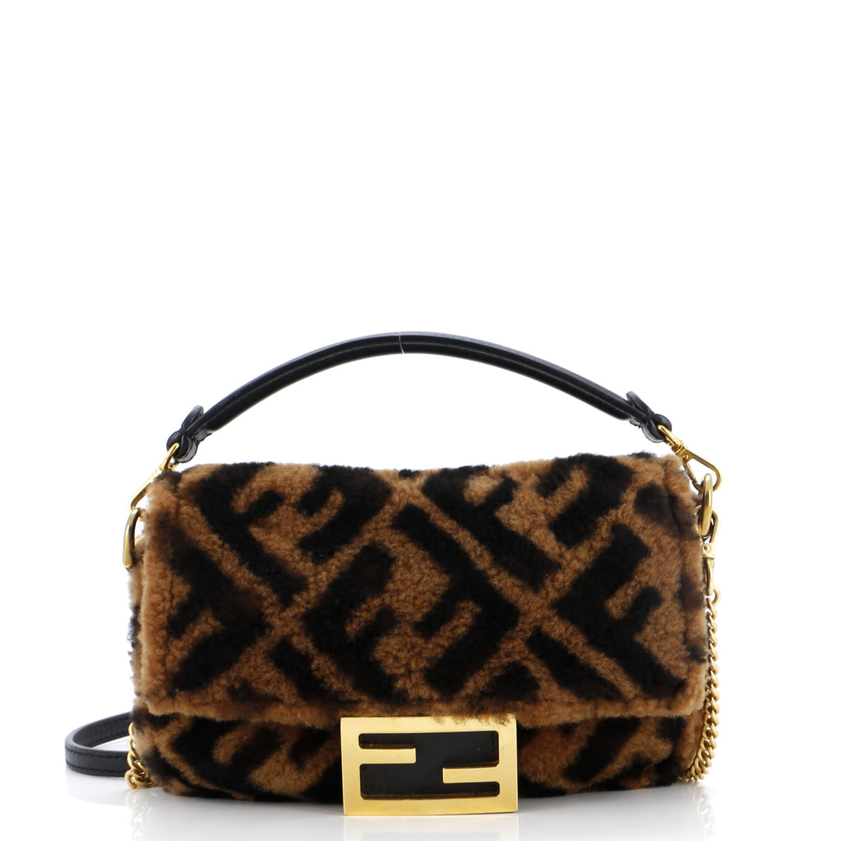 Fendi FENDI Baguette NM Bag Zucca Shearling Mini