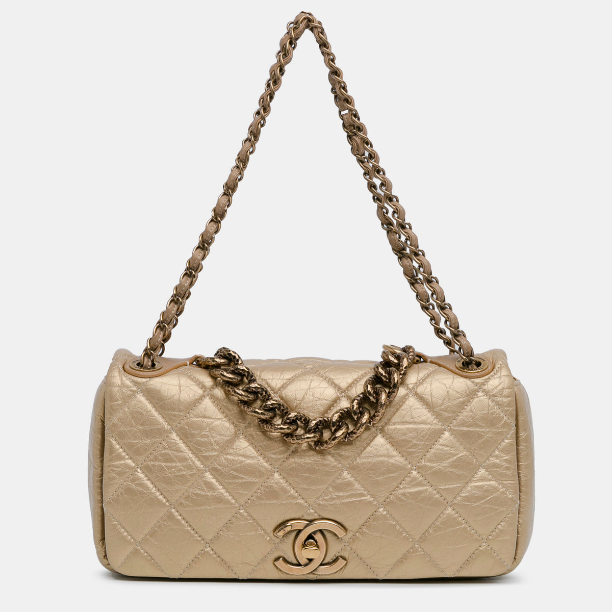 Chanel Medium Quilted Aged Calfskin Pondicherry Flap