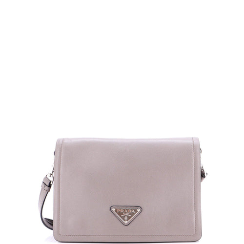 PRADA Flap Messenger Glace Calf Small