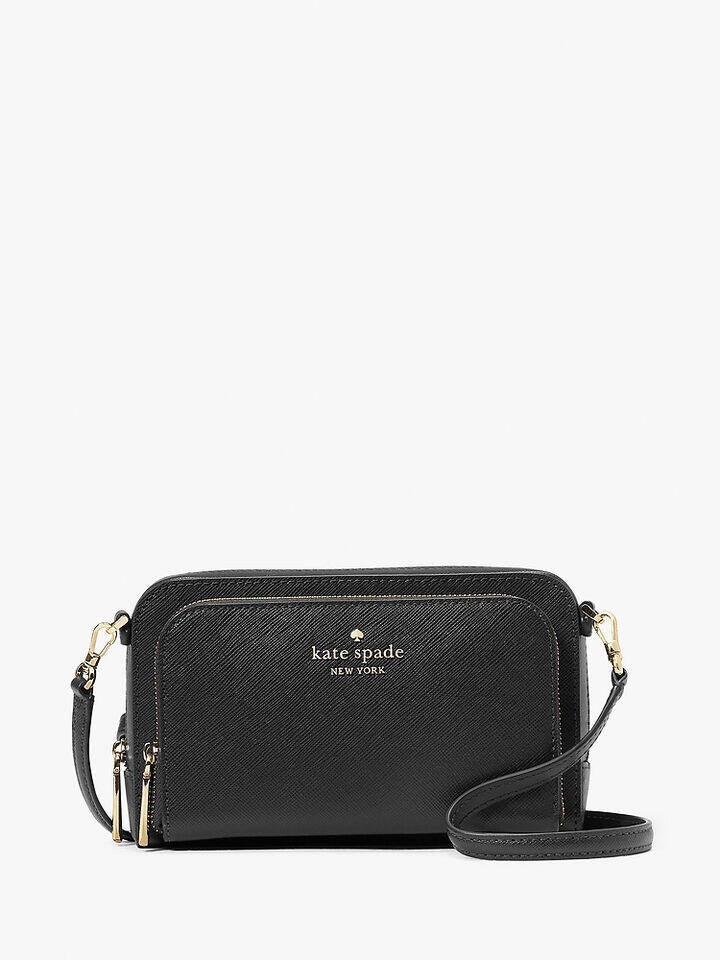 Kate Spade Au Staci Saffiano Leather Small Dual Zip Around Crossbody