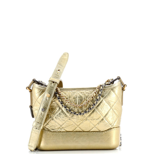 CHANEL Gabrielle Hobo Quilted Aged Calfskin Small