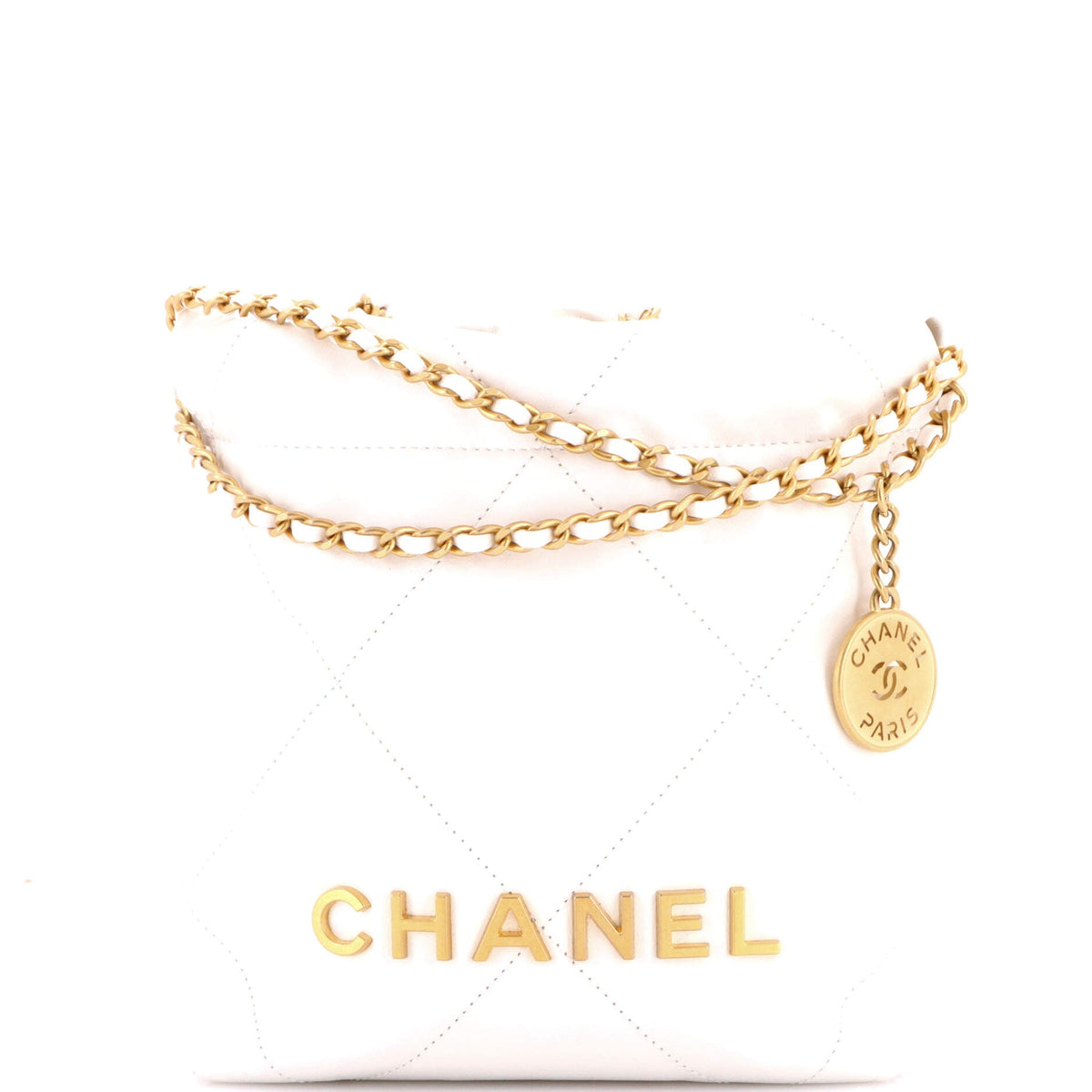 Chanel CHANEL 22 Chain Hobo Quilted Calfskin Mini