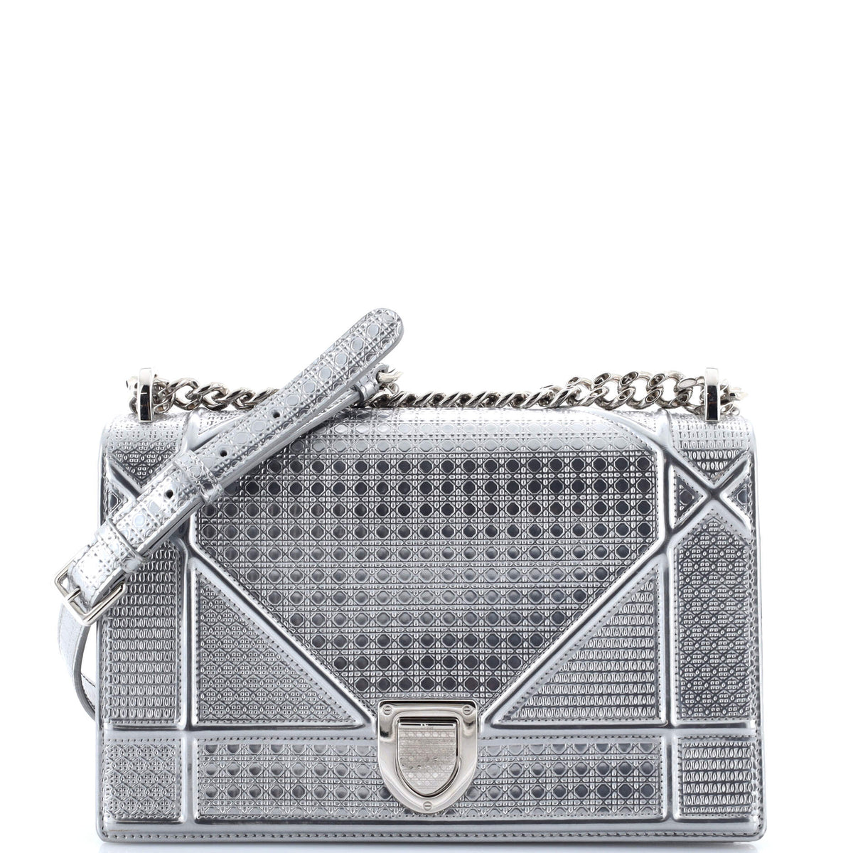 Christian Dior Diorama Flap Bag Cannage Embossed Calfskin Medium