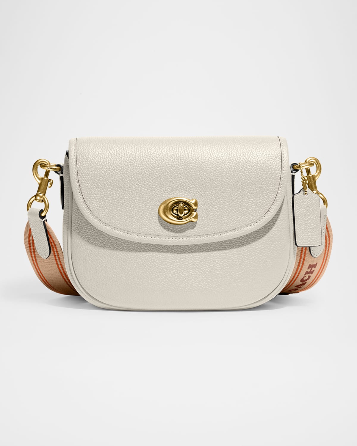 Coach Willow Polished Leather Saddle Crossbody Bag