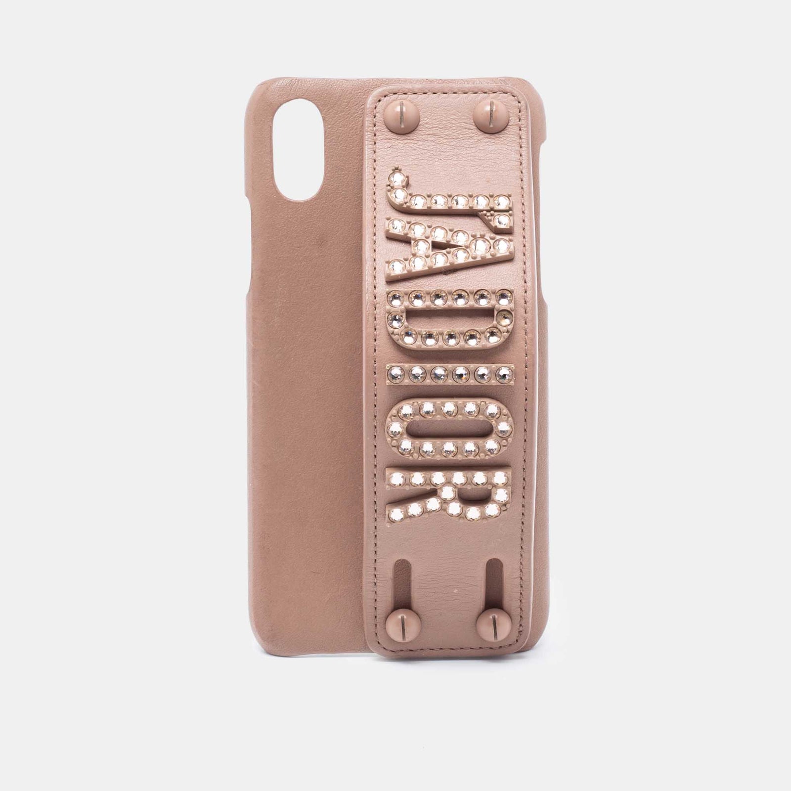 Dior Beige Leather J'Adior iPhone X/XS Cover