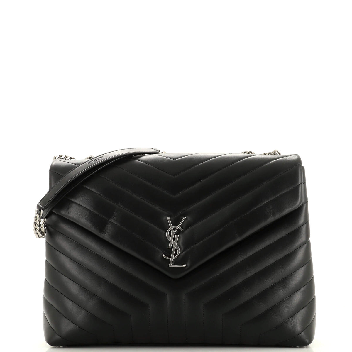 Saint Laurent Loulou Shoulder Bag Matelasse Chevron Leather Large