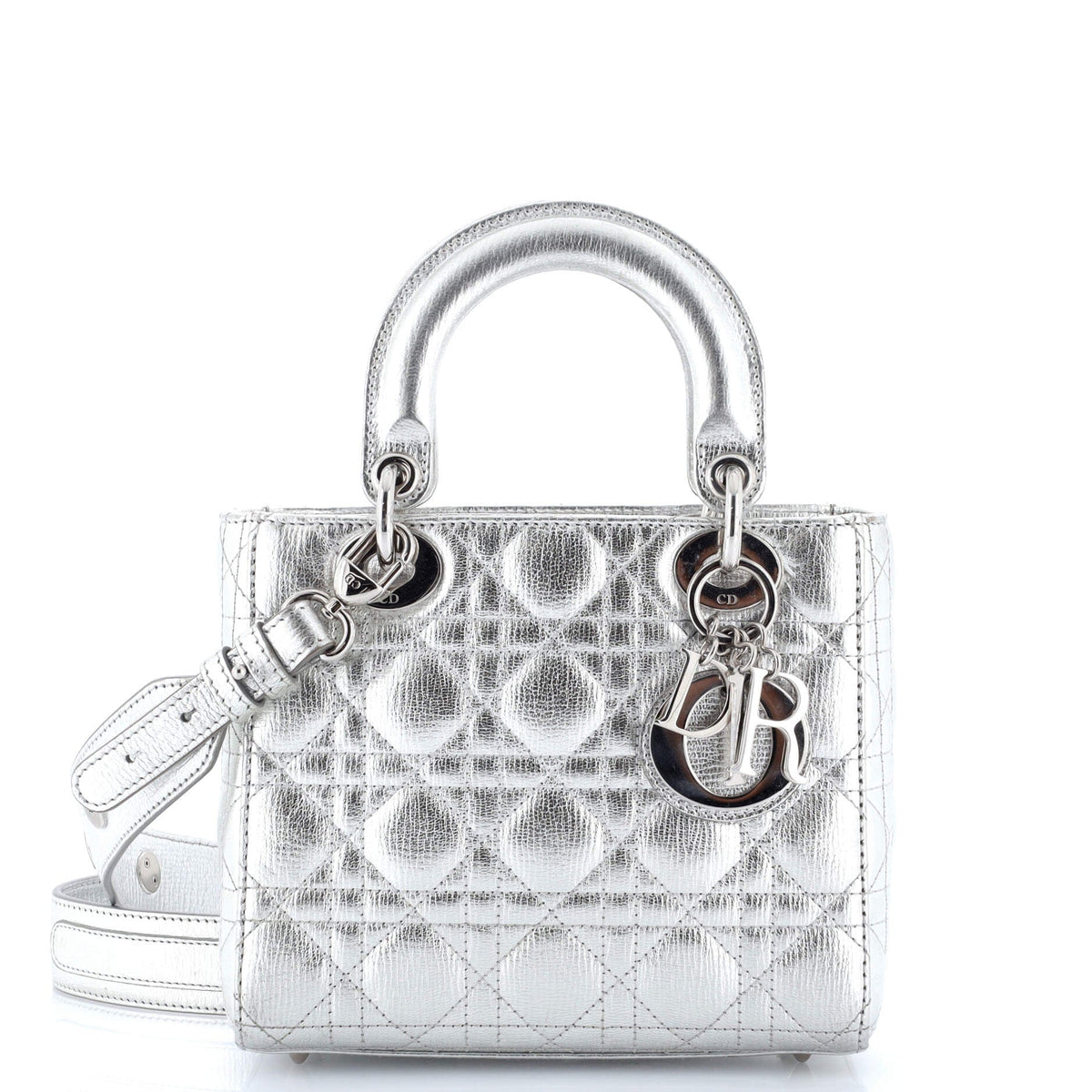Christian Dior My ABCDior Lady Dior Bag Metallic Cannage Quilt Leather