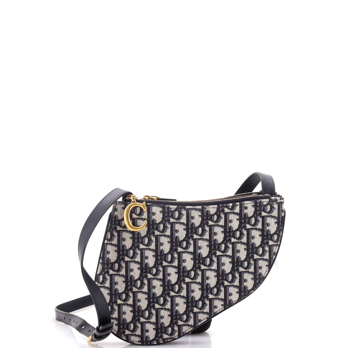 Christian Dior Saddle Triple Zip Crossbody Pouch Oblique Canvas