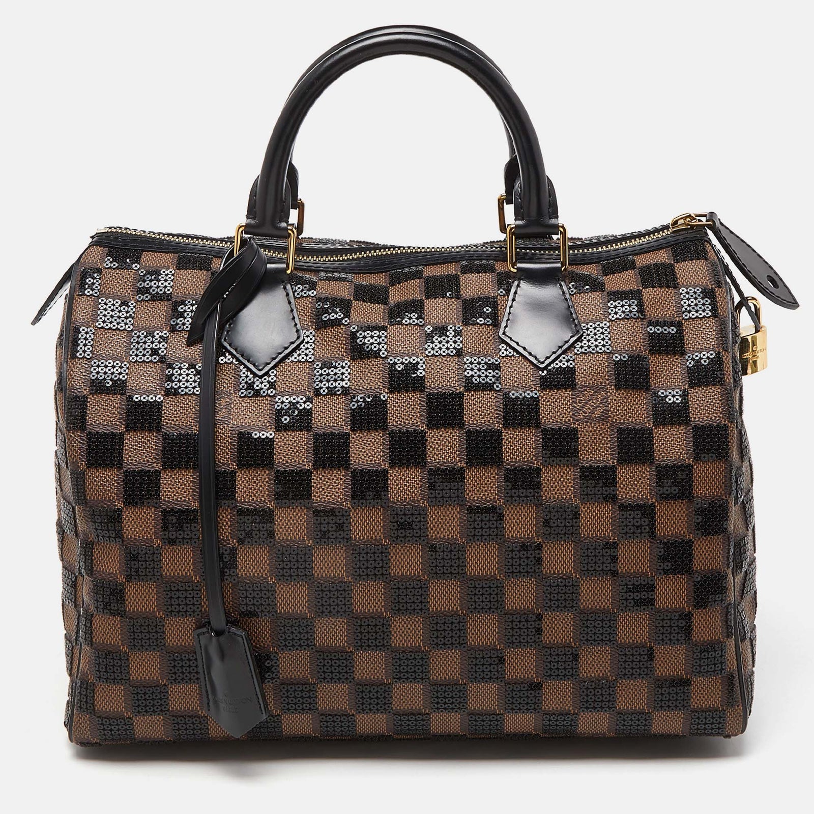 Louis Vuitton Damier Ebene und Pailletten Paillettes Limited Edition Speedy 30 Tasche