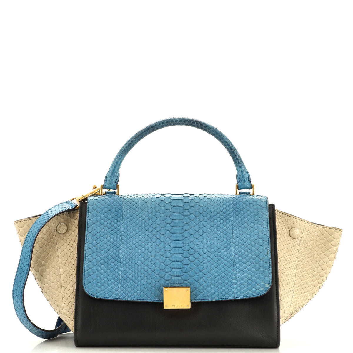 Celine CELINE Trapeze Bag Python Small