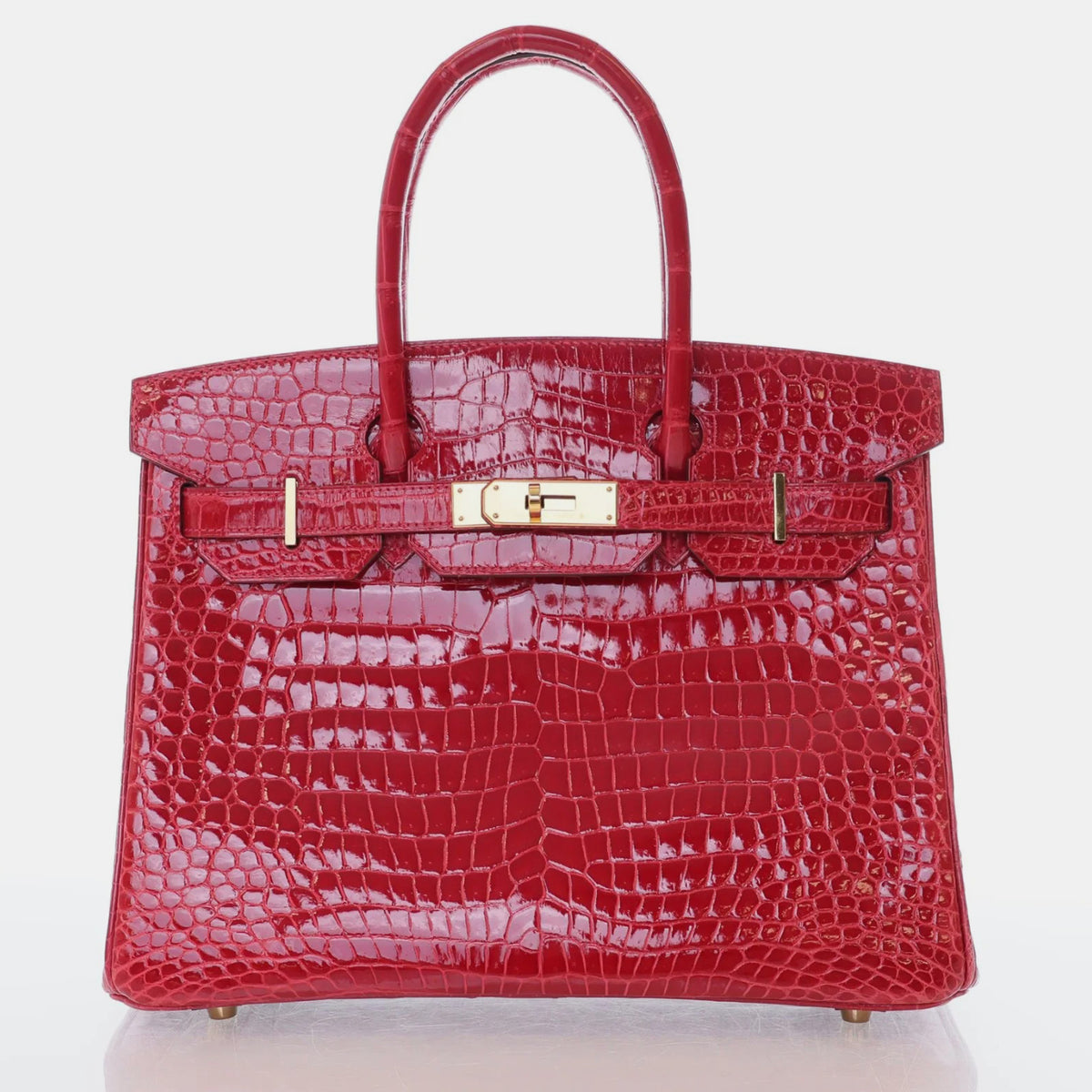 Hermès Braise Porosus Crocodile Birkin 30 Handbag