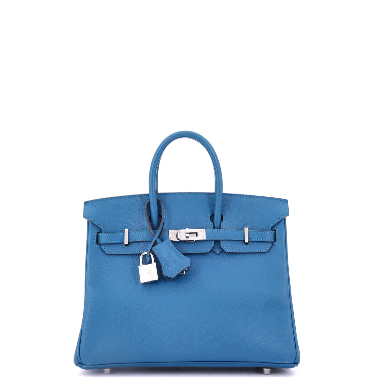 Herm?s Birkin Handbag Mykonos Epsom with Palladium Hardware 25