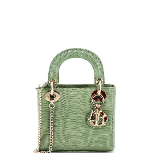 Lady Dior Chain Bag Lizard Mini