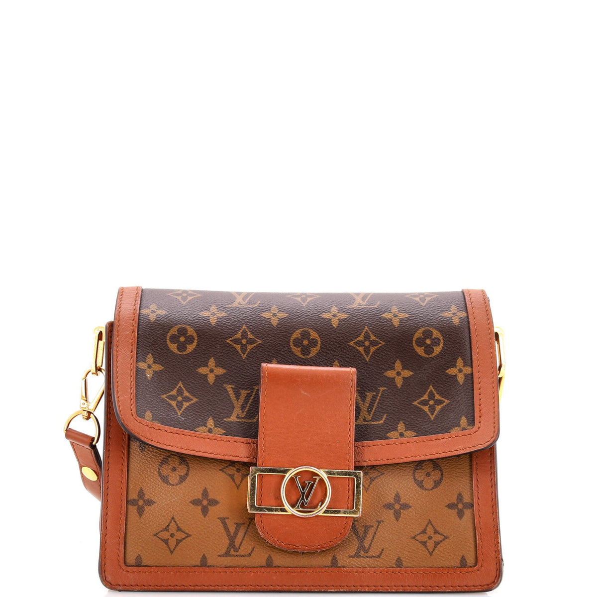 Louis Vuitton Dauphine Shoulder Bag Reverse Monogram Canvas MM