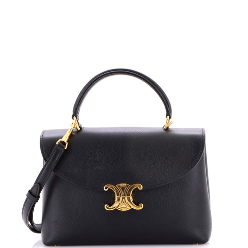 CELINE Nino Top Handle Bag Leather Medium