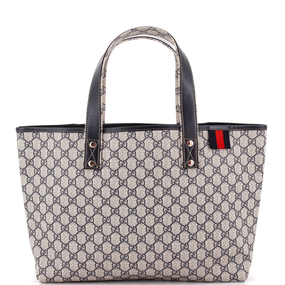 GUCCI Web Loop Tote GG Coated Canvas Medium