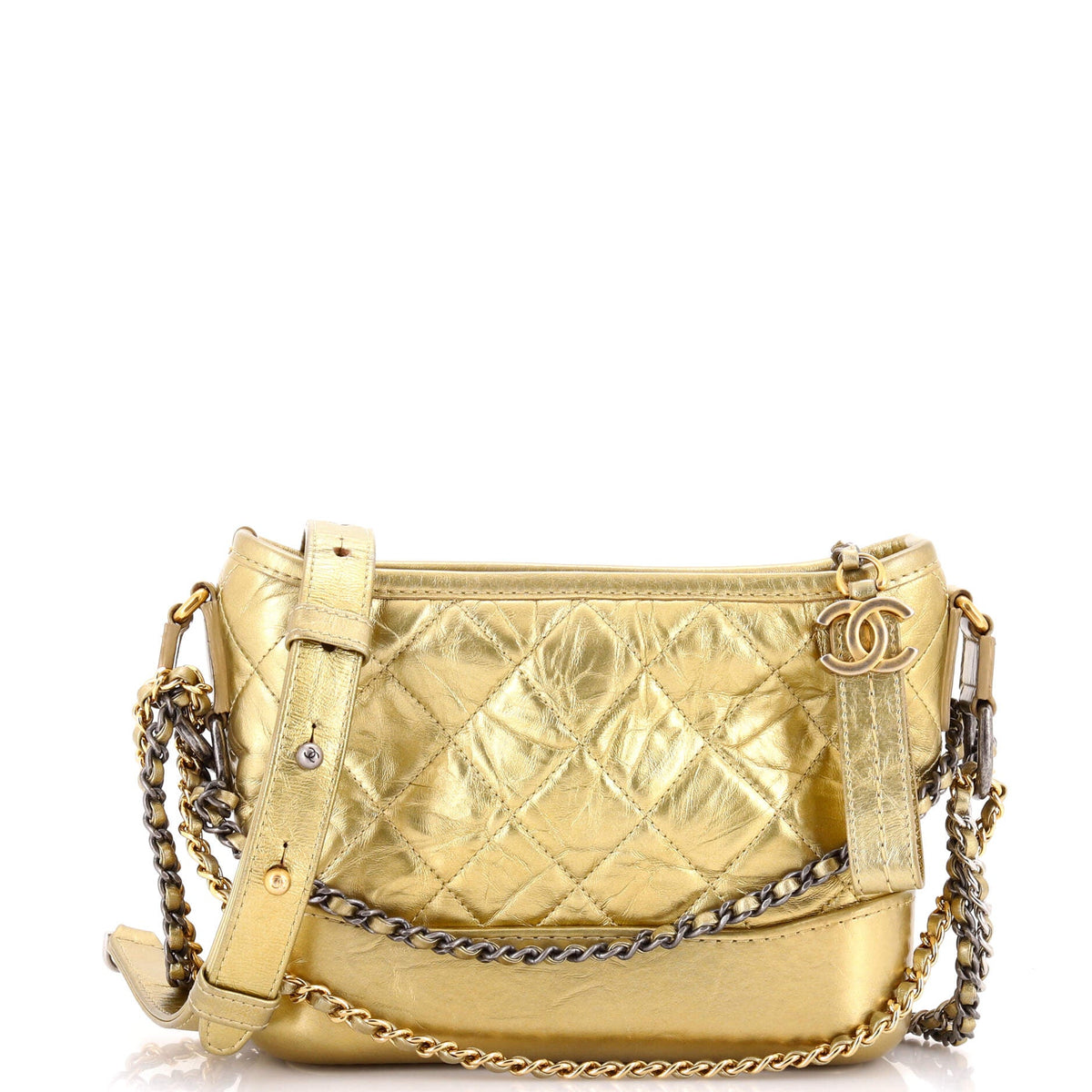 Chanel CHANEL Gabrielle Hobo Quilted Aged Calfskin Small