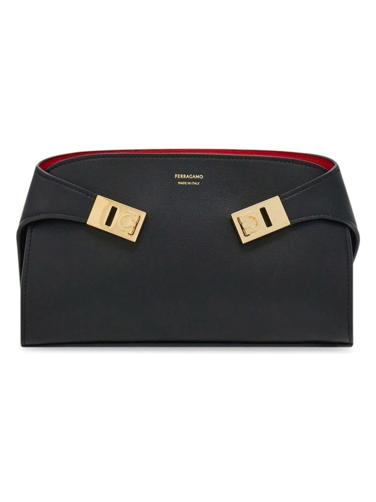 Ferragamo Women's Hug Mini Clutch Bag in Black | Size UNICA | 2189640774628