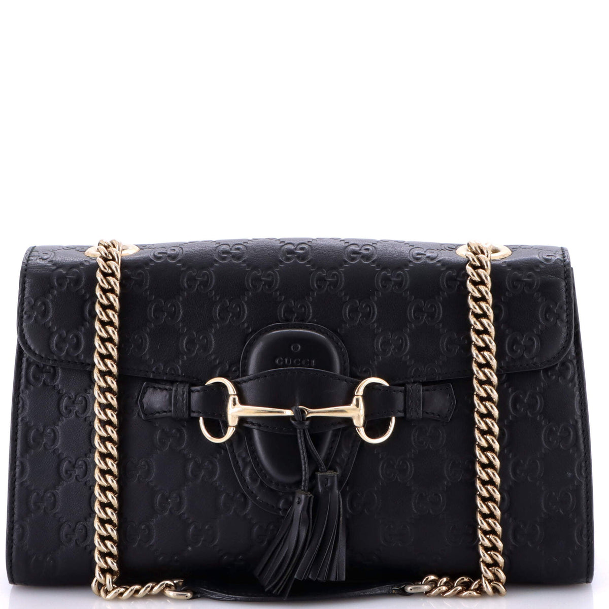 Gucci GUCCI Emily Chain Flap Bag Guccissima Leather Medium
