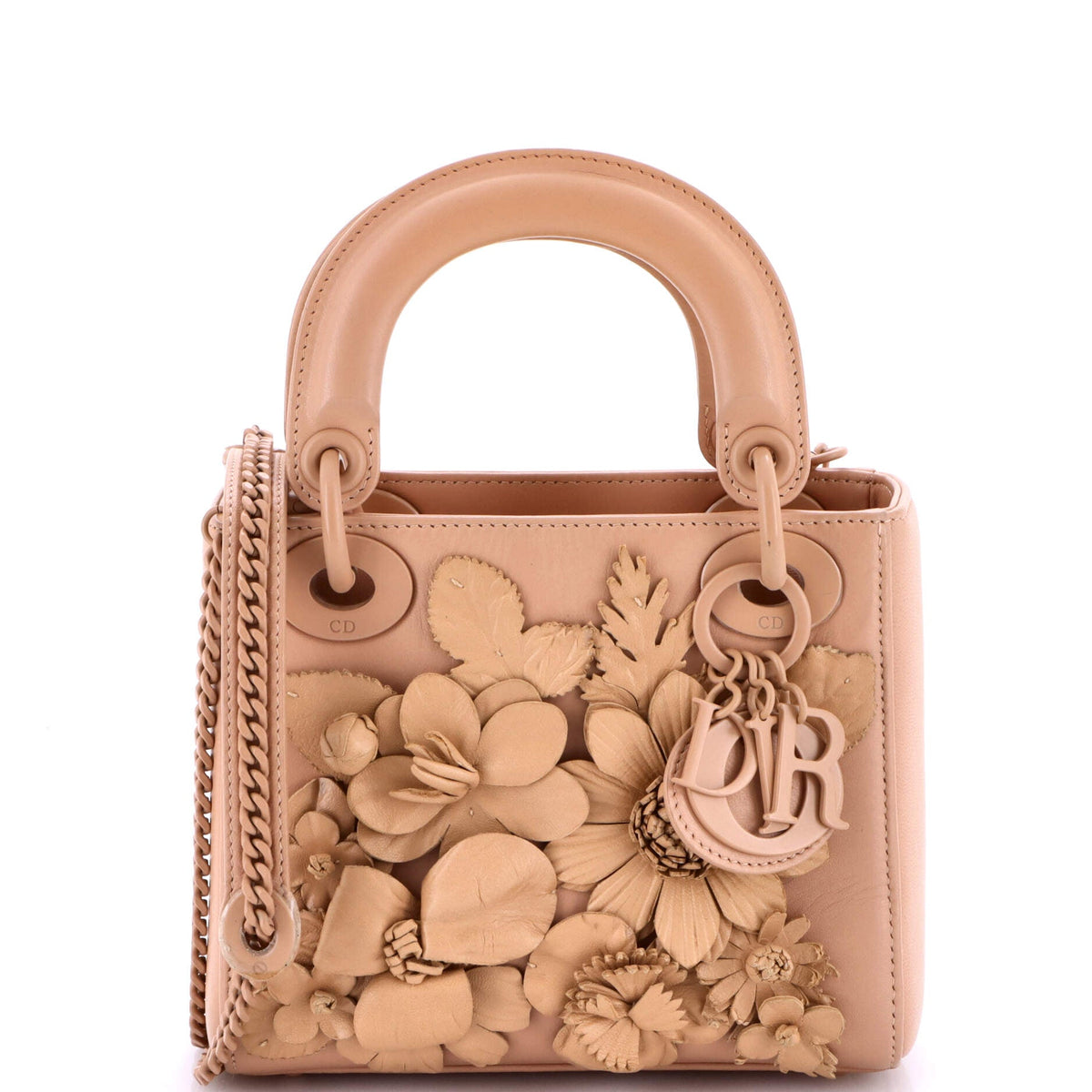 Christian Dior Ultra Matte Lady Dior Bag Flower Embroidered Lambskin Mini