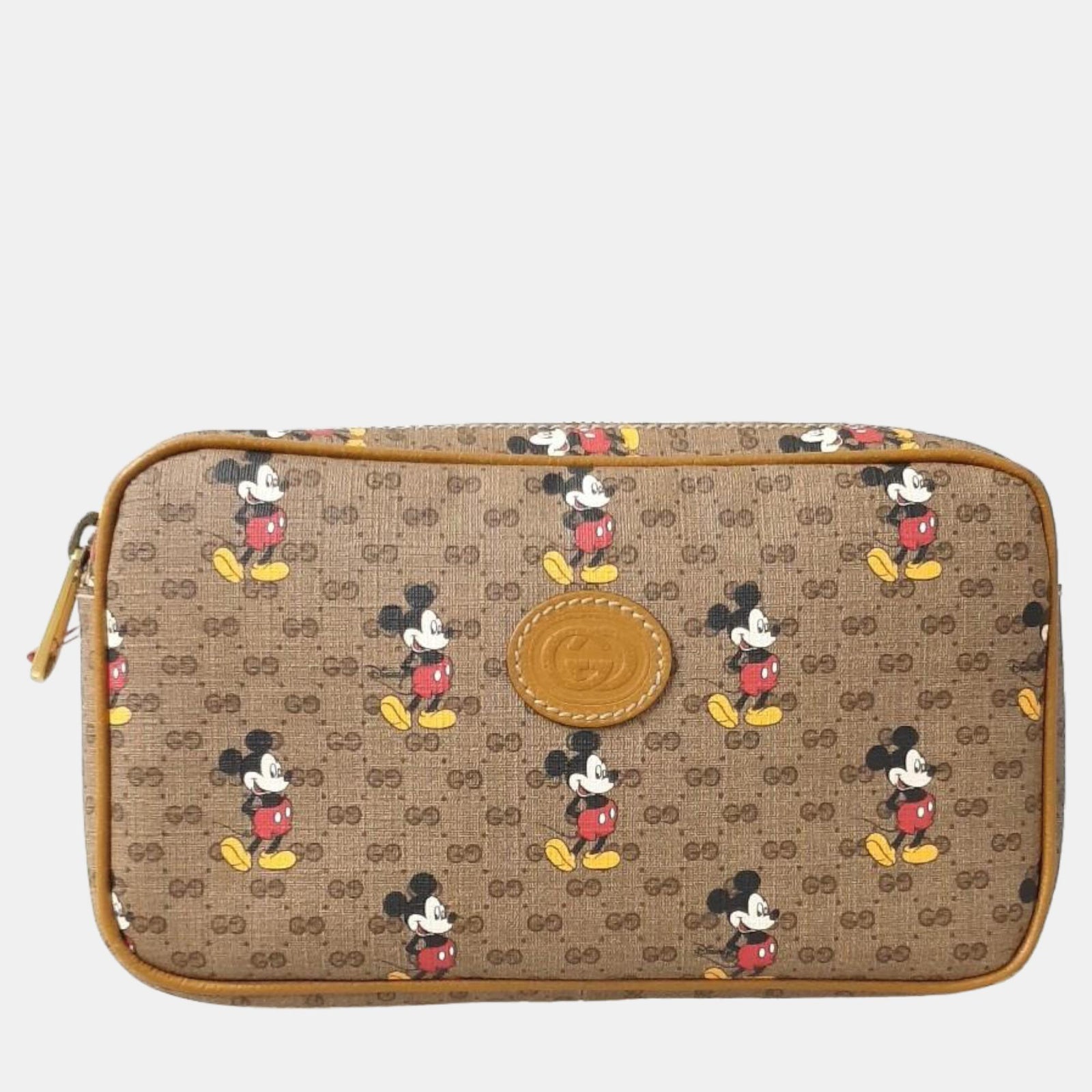 Gucci Beige GG Canvas Disney Crossbody Bag