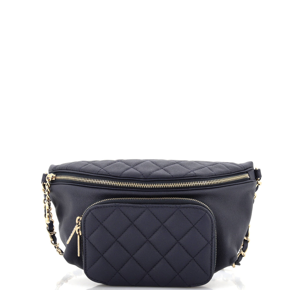 CHANEL Business Affinity Waist Bag Quilted Caviar Medium