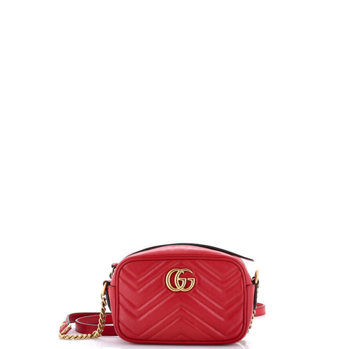 GUCCI GG Marmont Shoulder Bag Matelasse Leather Mini