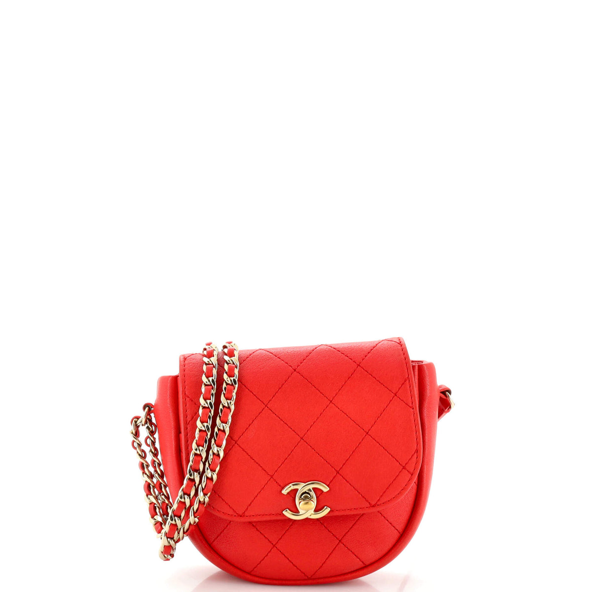 Chanel CHANEL Casual Trip Messenger Bag Quilted Goatskin Mini