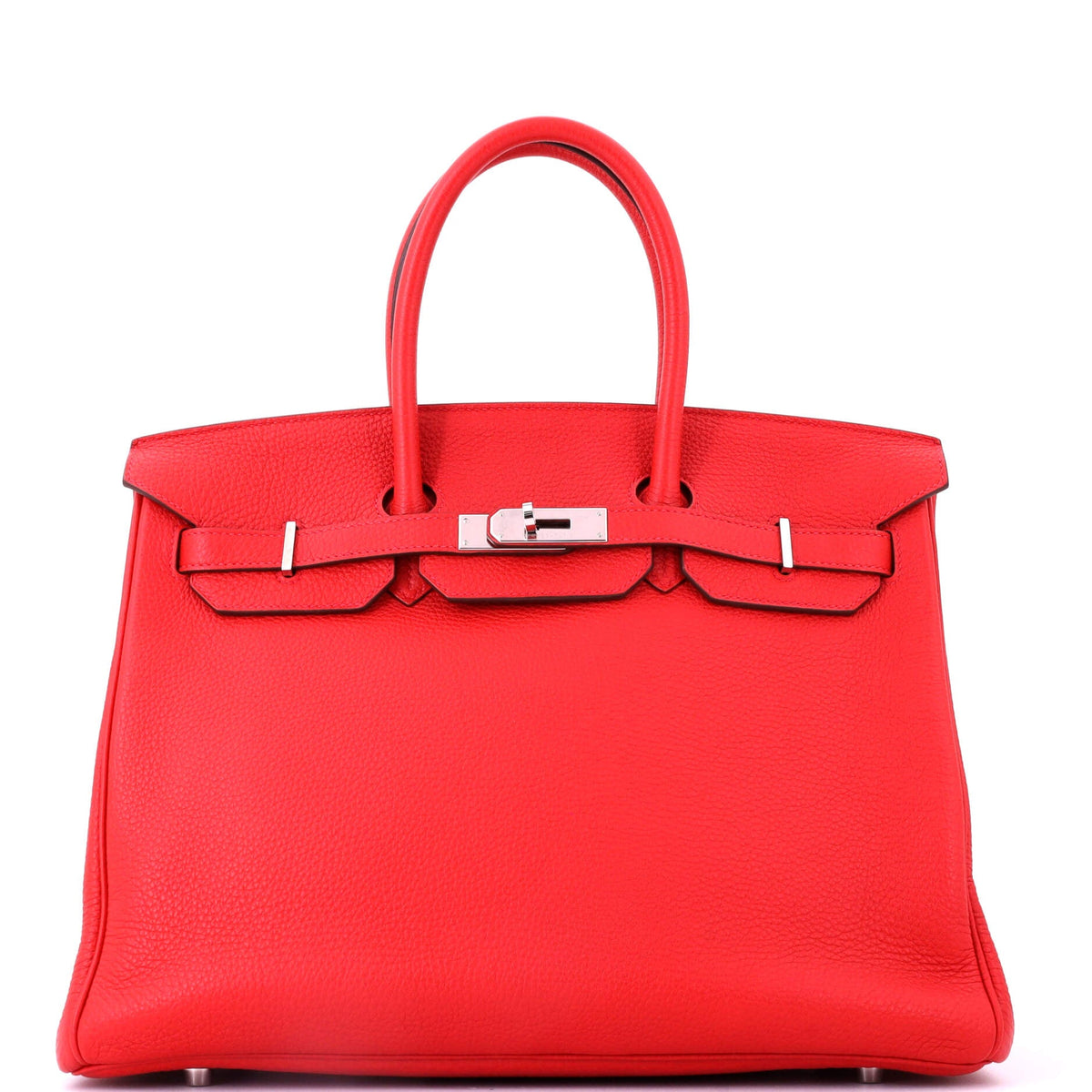 Herm?s Birkin Handbag Geranium Togo with Palladium Hardware 35