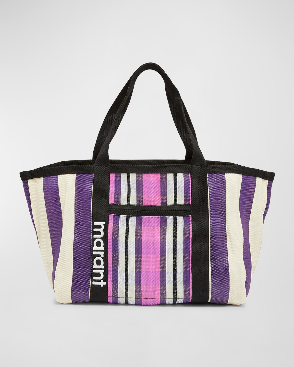 Isabel Marant Darwen Striped Nylon Tote Bag