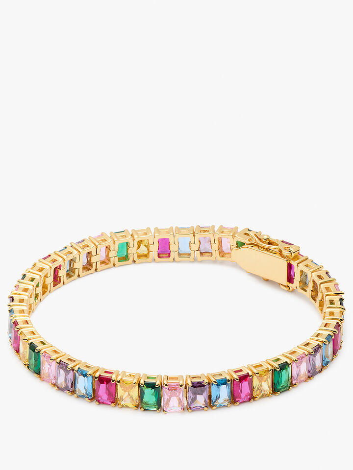 Kate Spade Au Rainbow Joy Baguette Tennis Bracelet