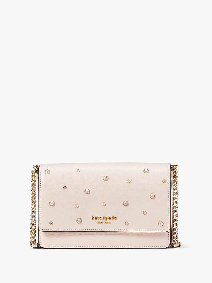 Kate Spade Au Purl Embellished Flap Chain Wallet