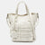 Off White Woven Leather Mini Odita Lattice Bucket Bag