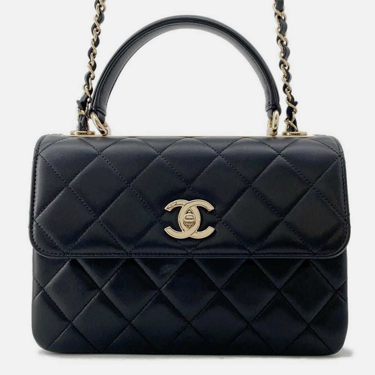Chanel Black Quilted Lambskin Trendy CC Shoulder Bag