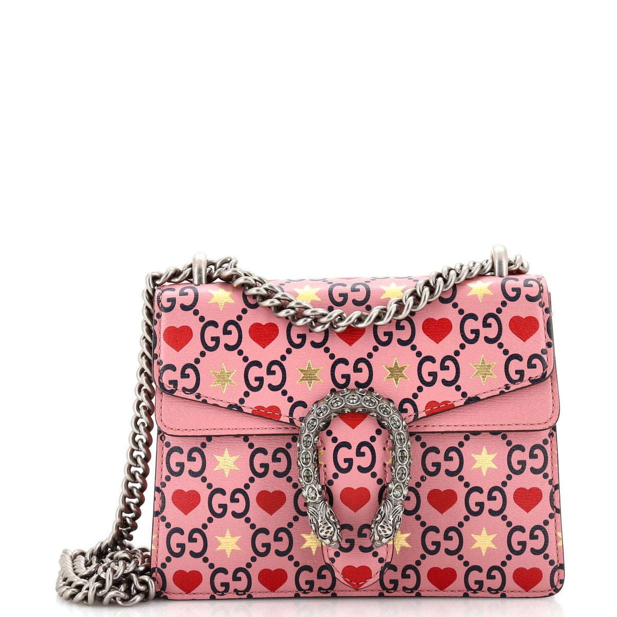Gucci GUCCI Dionysus Bag Limited Edition Valentines GG Printed Leather Mini
