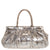 Metallic Silver Python Puffy Hobo