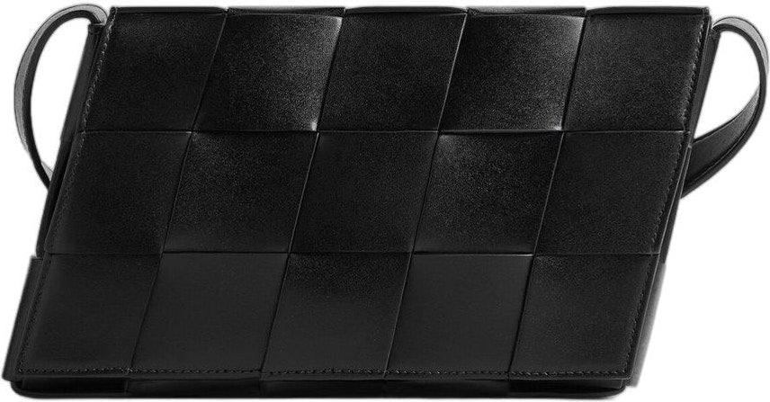 Bottega Veneta Men's Woven Buckle Belt in Black | Size UNICA | 765897V3KK0