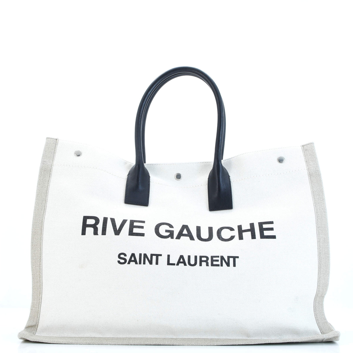 Saint Laurent Rive Gauche Shopper Tote Canvas Large