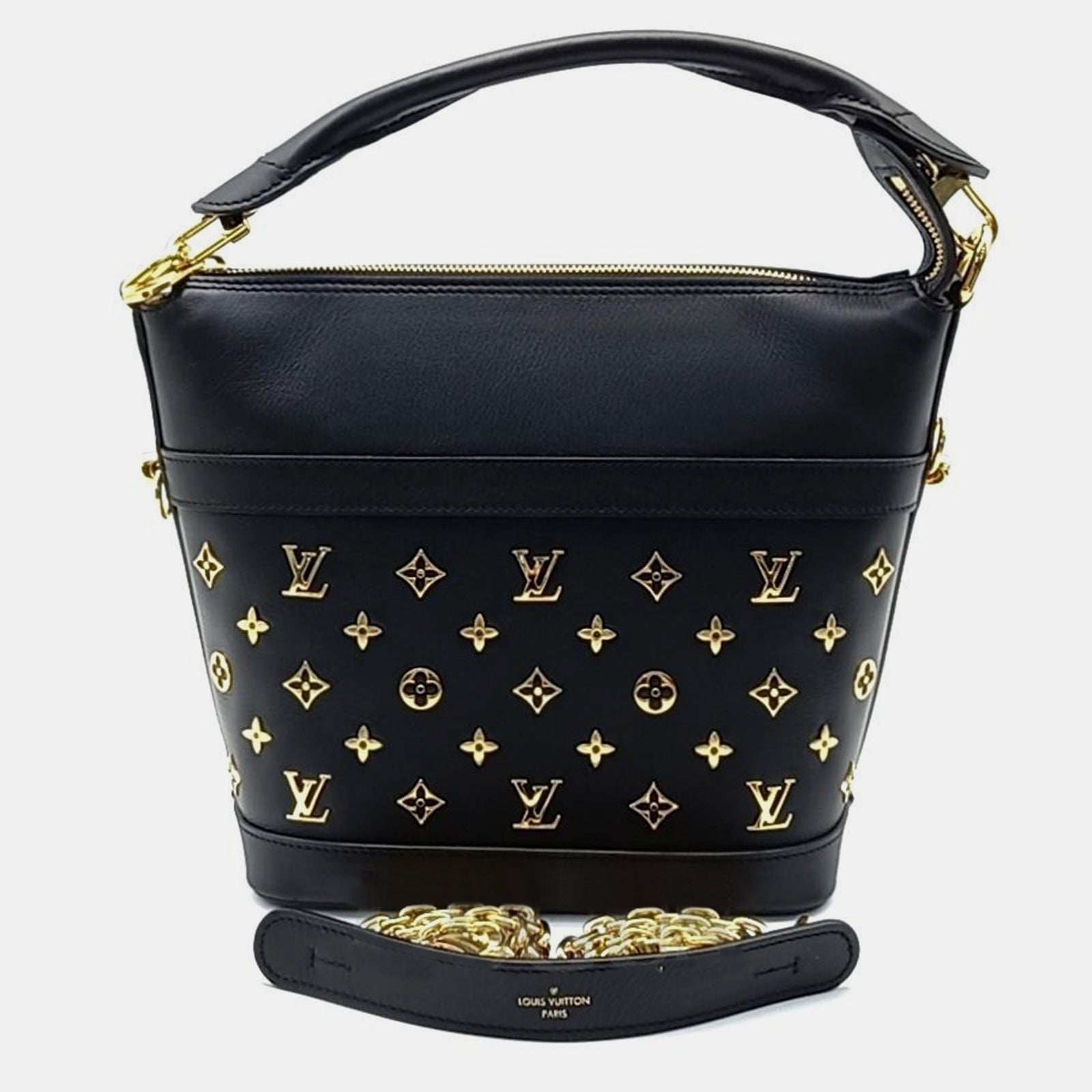 Louis Vuitton Sac Hobo Cruiser PM en cuir noir