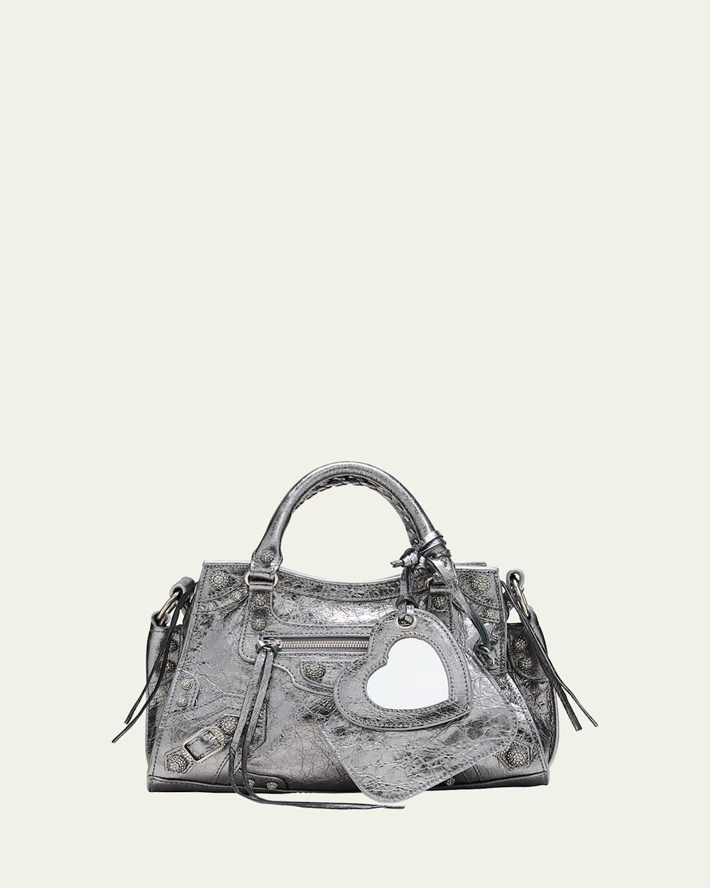 Neo Cagole XS Metallic Leather Top-Handle Bag