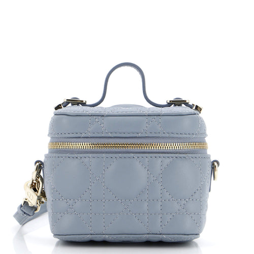 Lady Dior Vanity Case Cannage Quilt Lambskin Micro