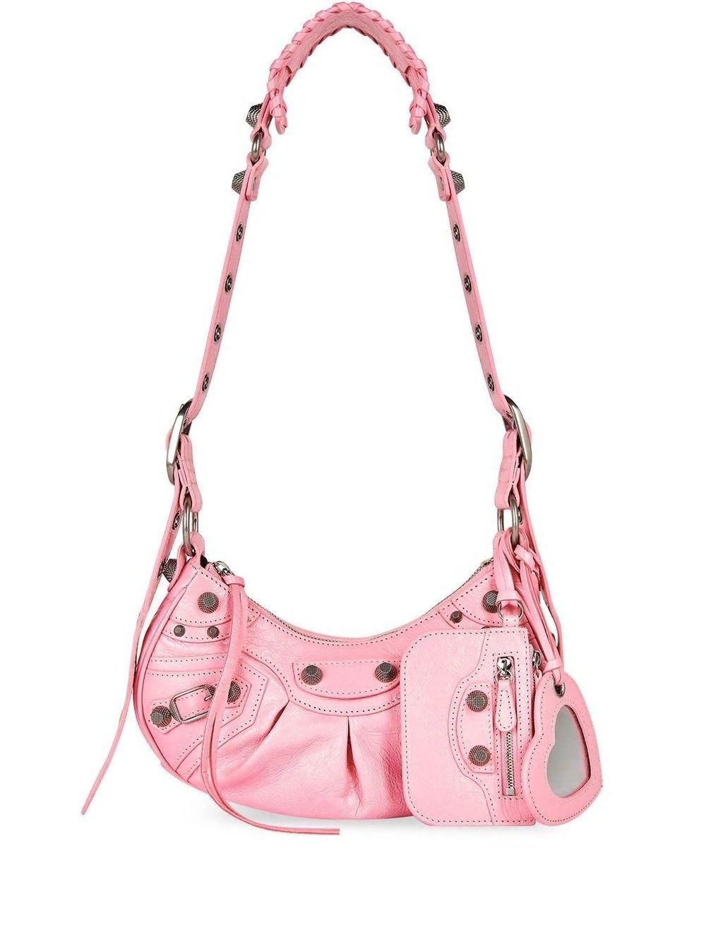 Balenciaga Women's Le Cagole Xs Leather Crossbody Bag in Pink | 6713091VG9Y Color 5812