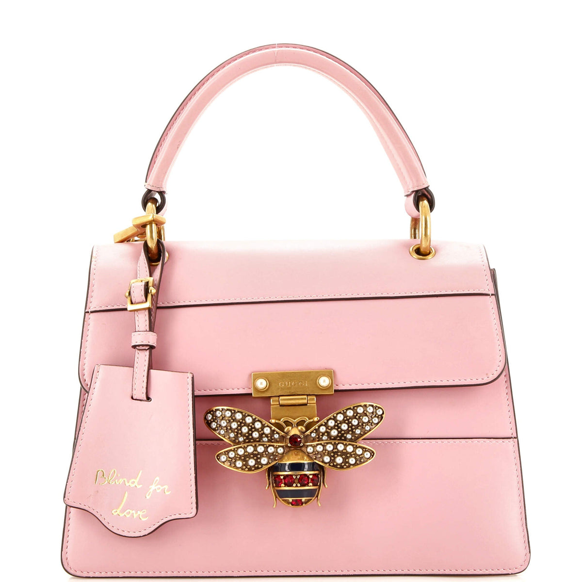 Gucci GUCCI Queen Margaret Top Handle Bag Leather Small