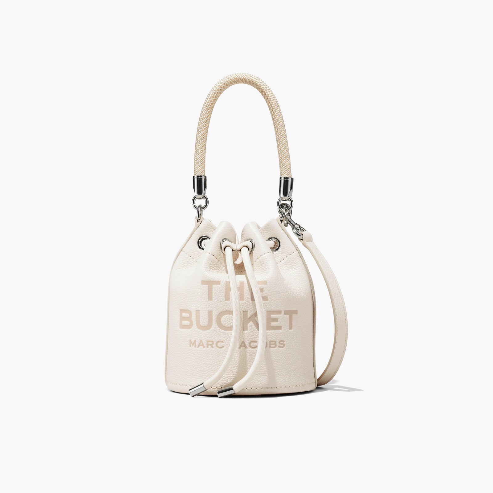 Marc Jacobs The Leather Bucket Bag in Cotton/Silver