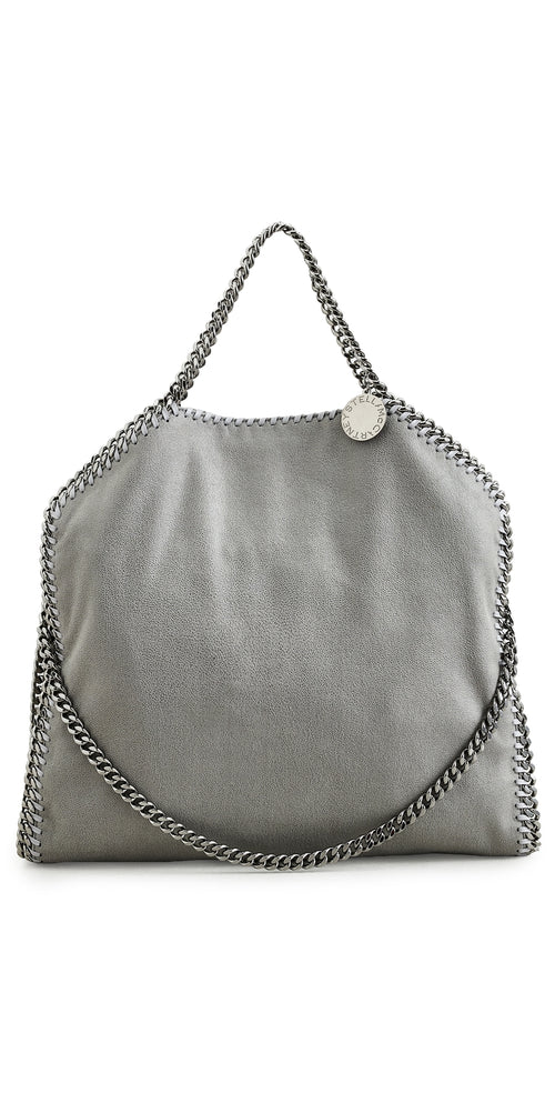 Falabella Eco Shaggy Deer and 3 Chain Fold Over Tote Bag Light Grey One Size