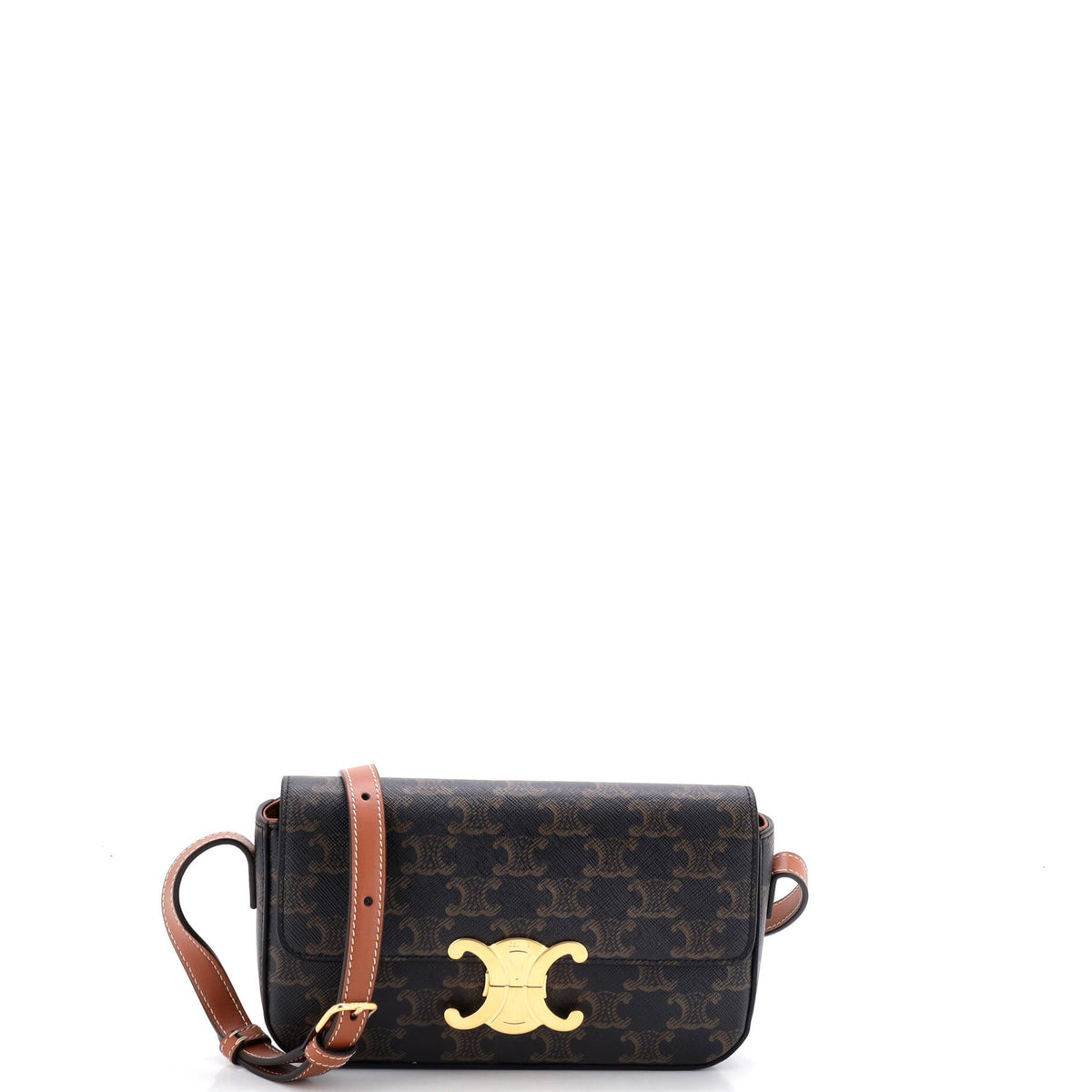 Celine CELINE Triomphe East-West Shoulder Bag Triomphe Coated Canvas
