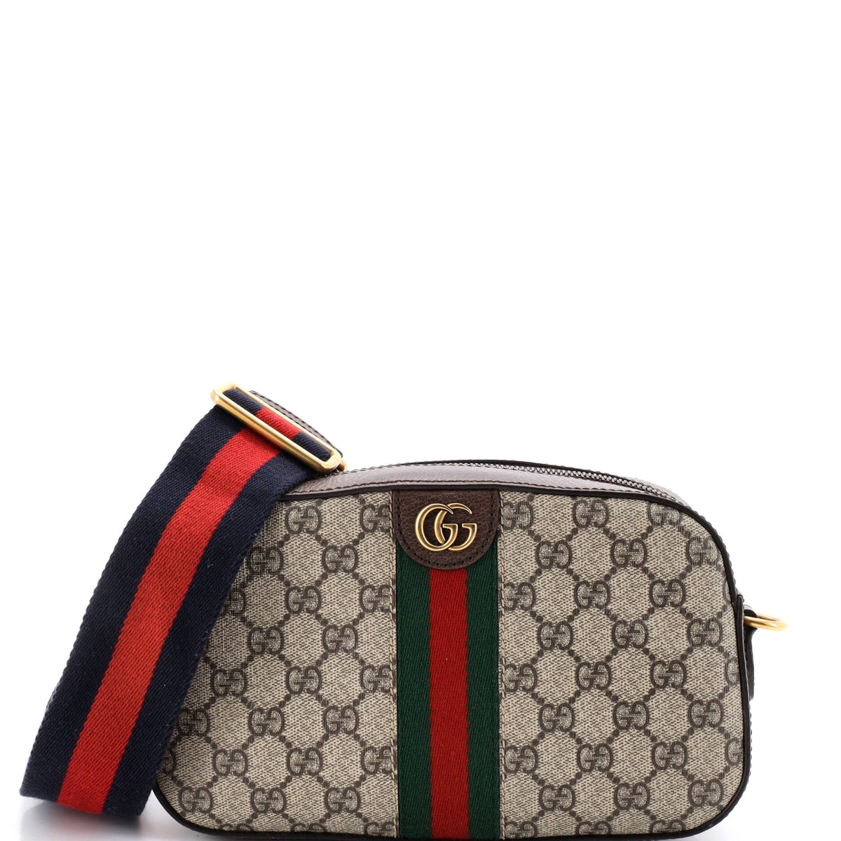 Gucci GUCCI Ophidia Camera Shoulder Bag GG Coated Canvas with Leather Small