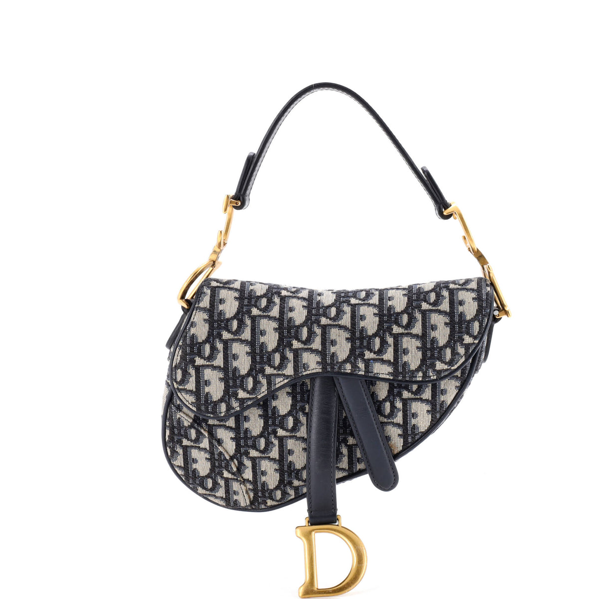 Christian Dior Saddle Handbag Oblique Canvas Mini