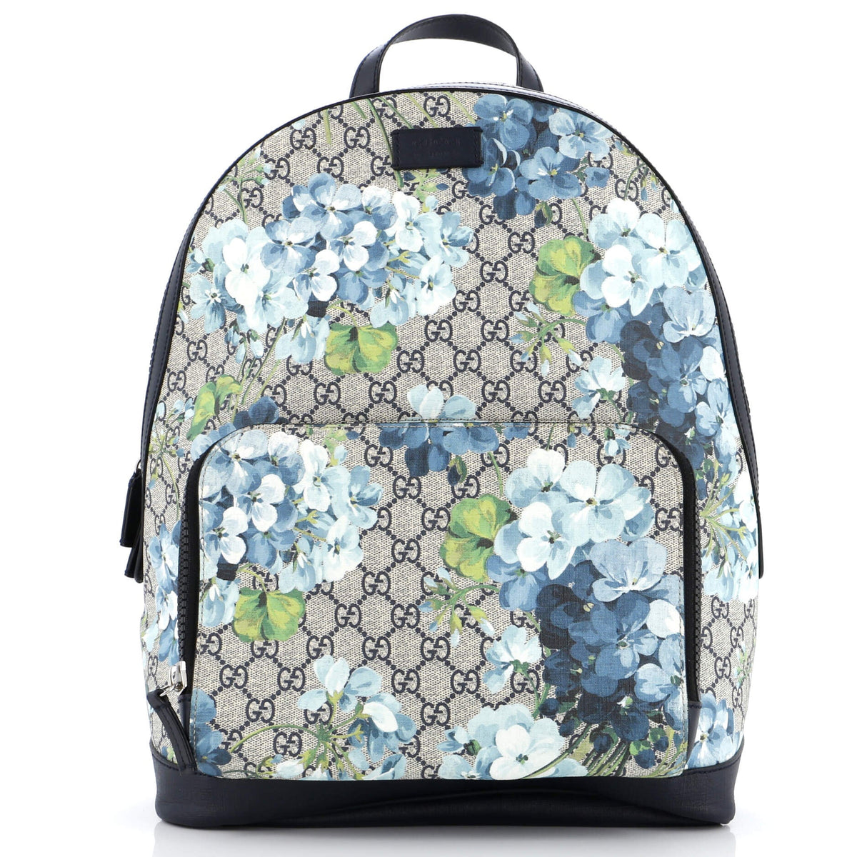 Gucci GUCCI Zip Pocket Backpack Blooms Print GG Coated Canvas Medium