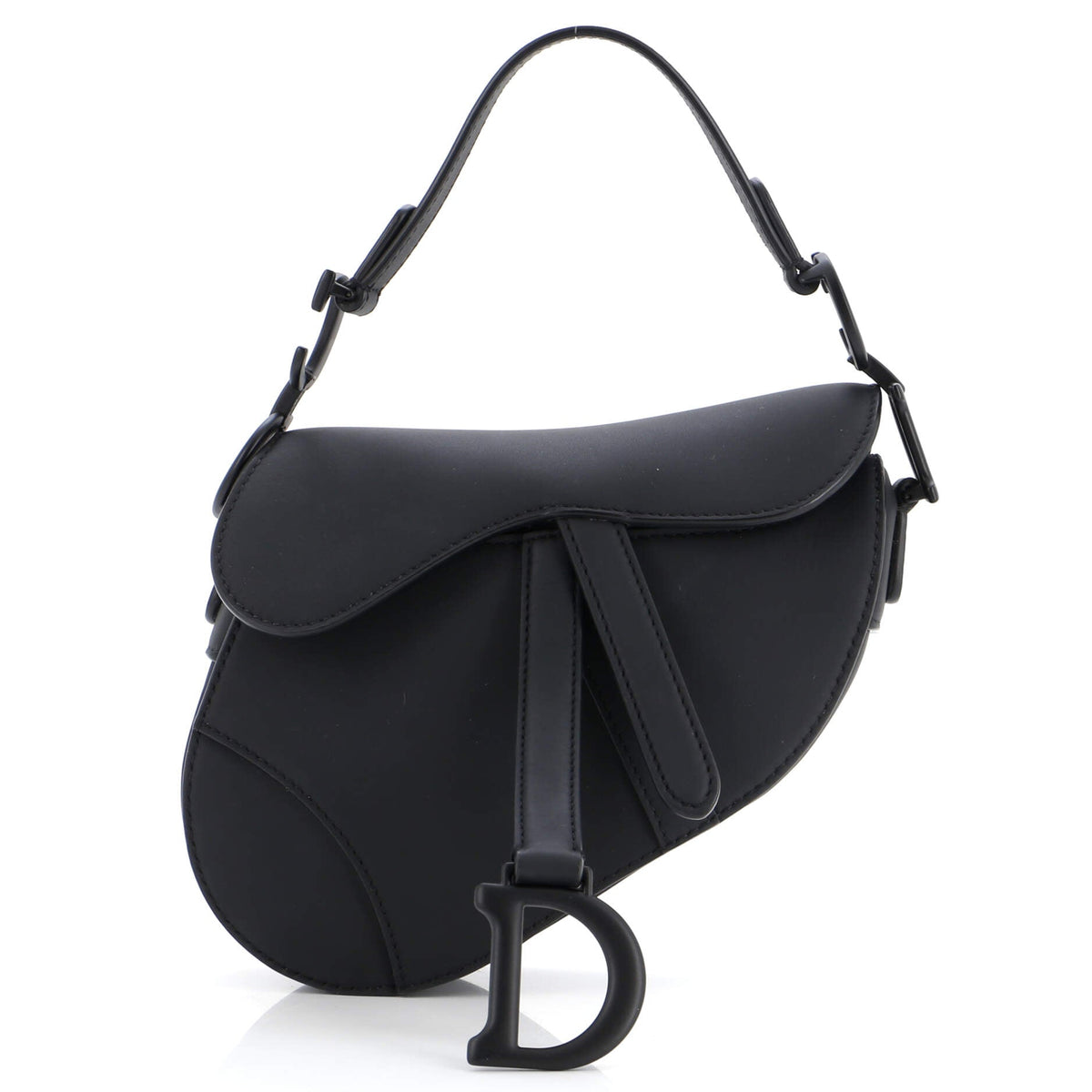 Christian Dior Ultra Matte Saddle Handbag Leather Mini